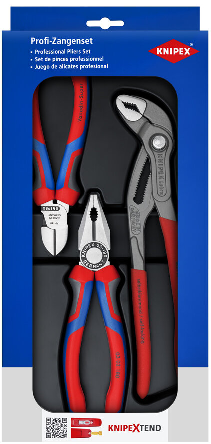 KNIPEX TANGENSET BESTSELLER 3-DELIG