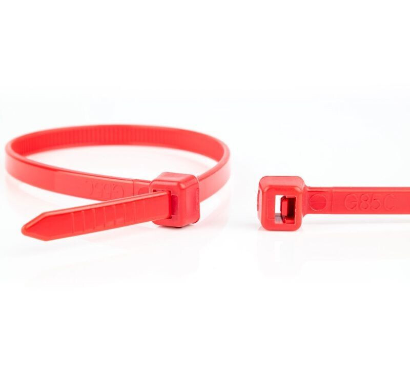 KABELBINDER 140 X 3.6MM ROOD 100 STUKS