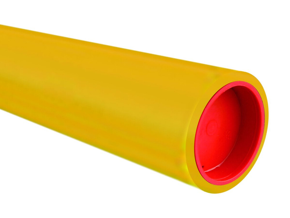 PE80 BUIS SDR 17.6 32MM WD 2.3 GEEL L=50