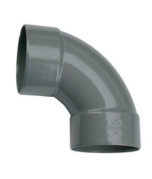 PVC LIJM BOCHT 125MM 88° 2X MOF