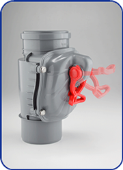 TERUGSLAGKLEP 110MM VERTICAAL