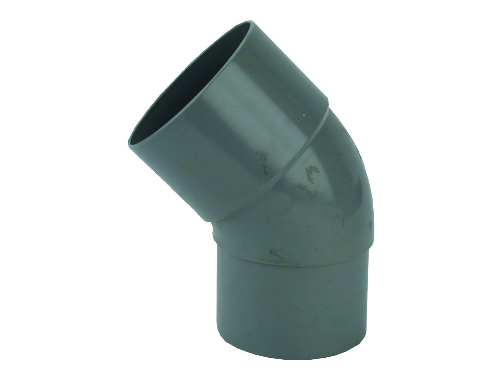 PVC HWA BOCHT 70MM 45° MOF/VERJ.SPIE GRIJS