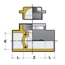 TERUGSLAGKLEP 50MM HOR/VER