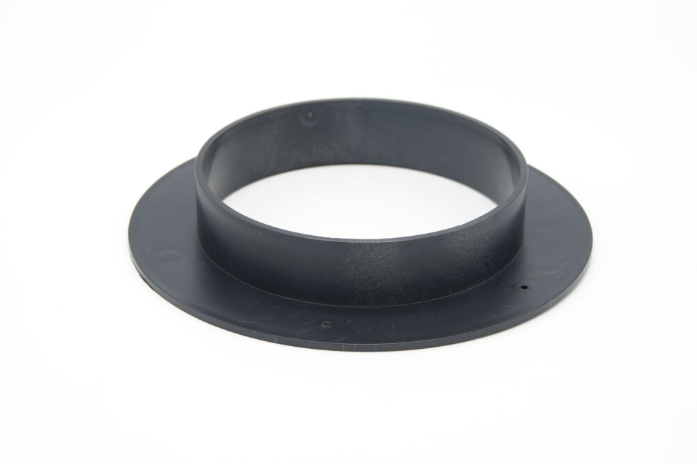 PVC ROZET ZWART 125MM
