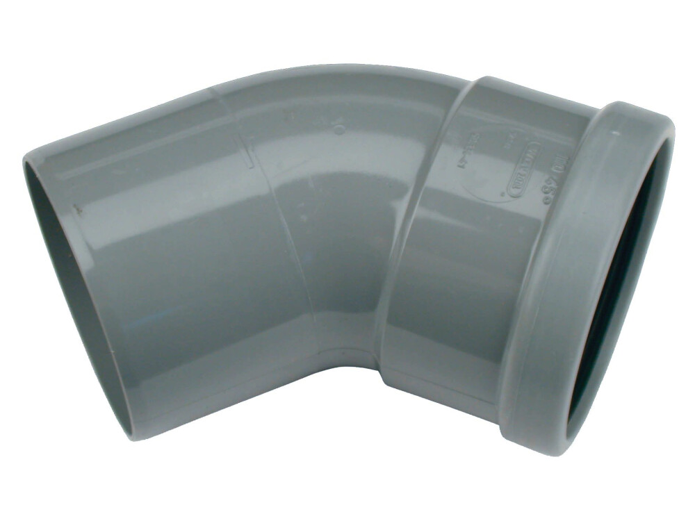 PVC RUBBER MANCHET BOCHT 110MM 45° M/S SN4/8