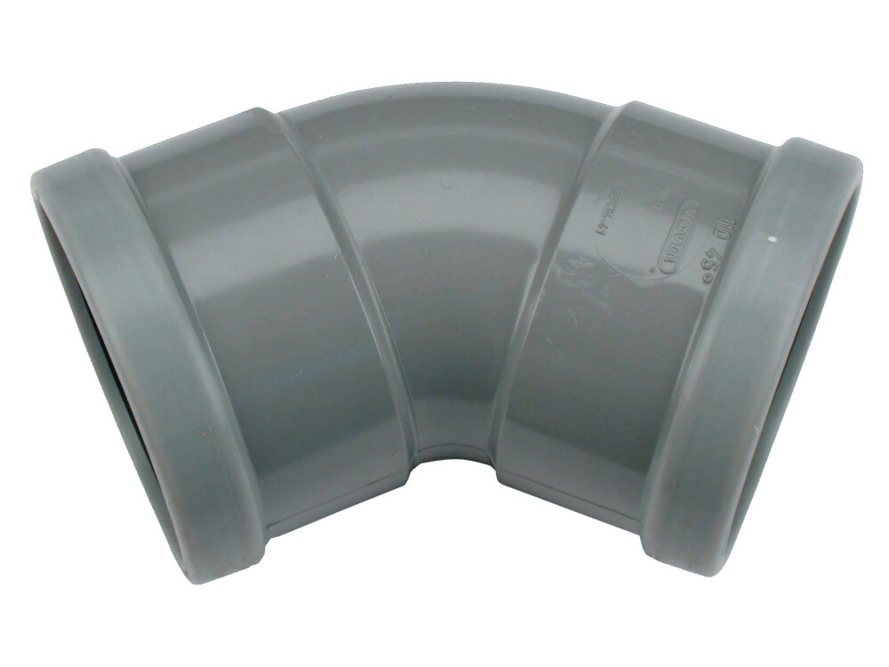 PVC RUBBER MANCHET BOCHT 160MM 45° 2XM SN4