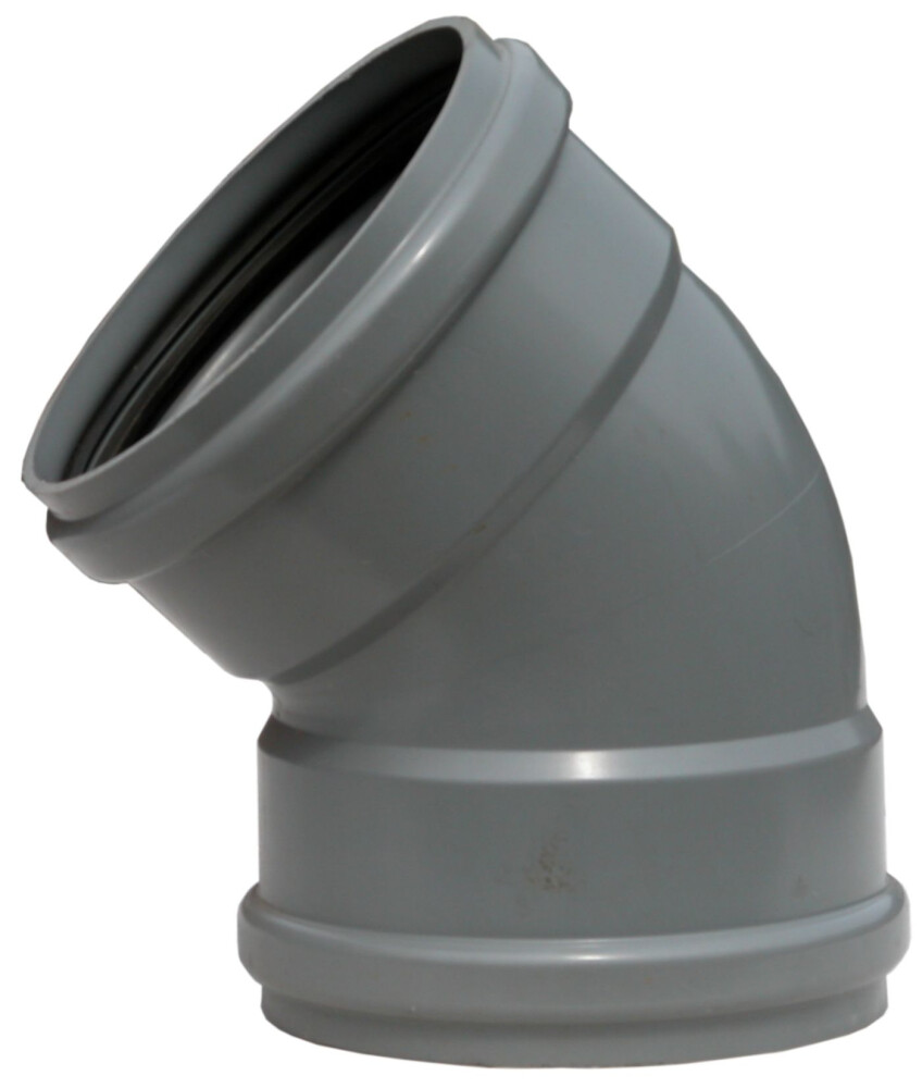 PVC RUBBER MANCHET BOCHT 315MM 45° 2XM SN4