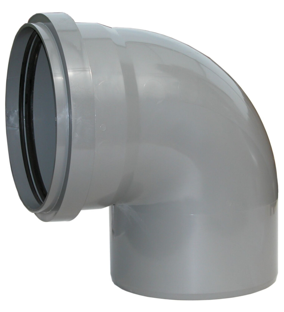 PVC RUBBER MANCHET BOCHT 400MM 90° M/S SN4