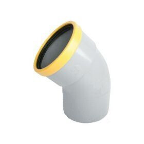 PVC RUBBER MANCHET BOCHT 125MM 45° M/S SN8