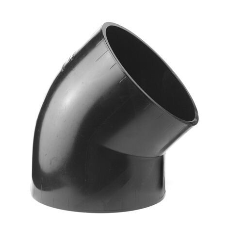 PE AFVOER KNIE 90MM 45°