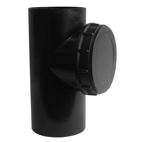 PE AFVOER ONTSTOPPINGSSTUK 125MM X 110MM 90°