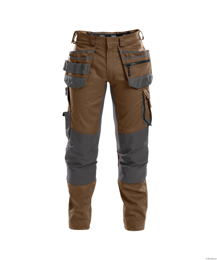 BROEK FLUX PESCO41 (245 GR) LEEMBRUIN/ANTRACIETGRIJS 52