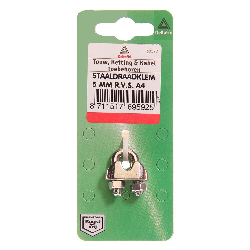 STAALDRAADKLEM 3MM RVS A4