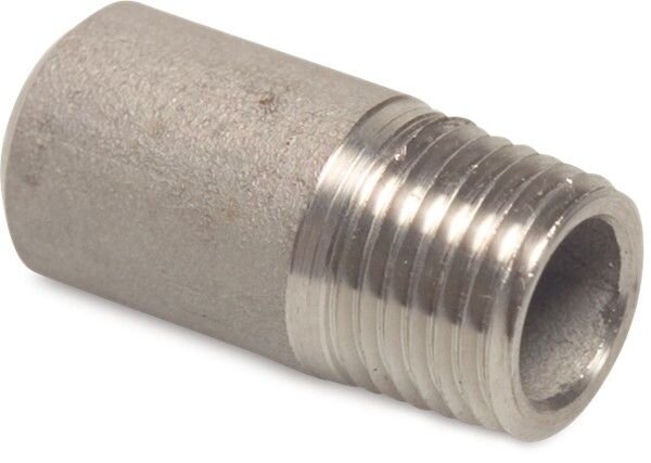 NR. 23B LASNIPPEL RVS 316 1 1/4" BUITENDRAAD X STOMPLAS 50 MM