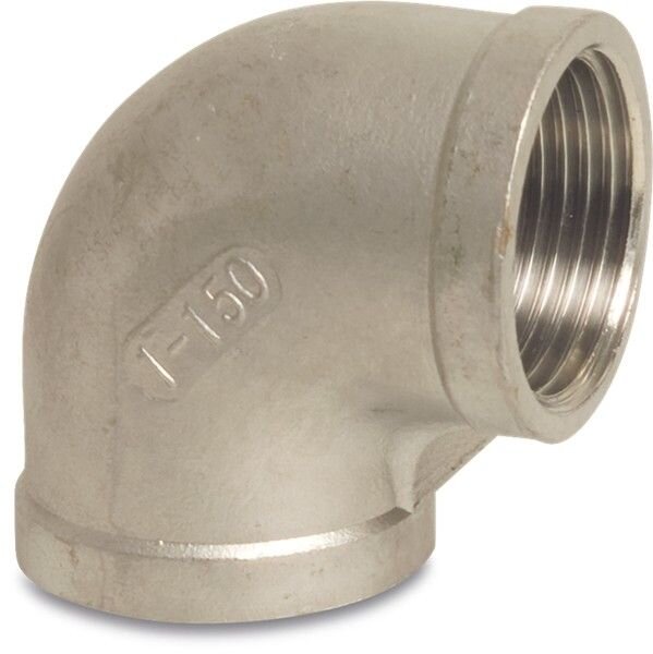 NR. 90 KNIE 90° RVS 316 1/4" BINNENDRAAD