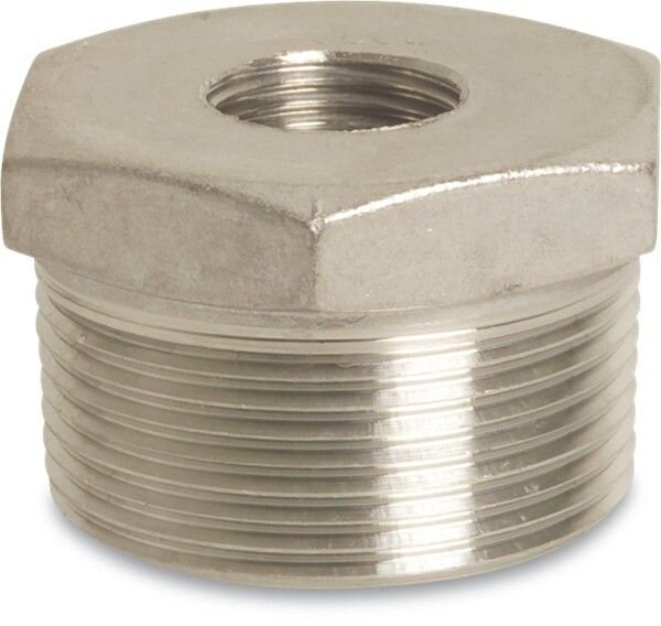 NR. 241 VERLOOPRING RVS 316 1/4" X 1/8" BUITENDRAAD X BINNENDRAAD