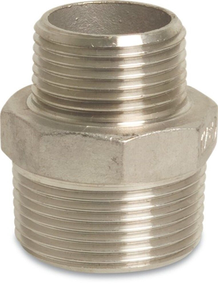 RVS VERLOOPNIPPEL 2.1/2 X 2