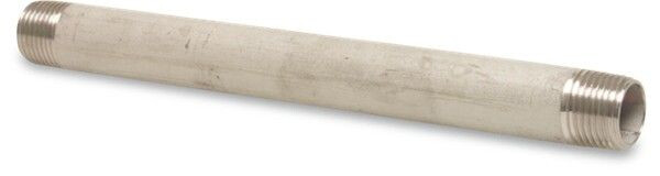 RVS PIJPNIPPEL 1 X 100MM