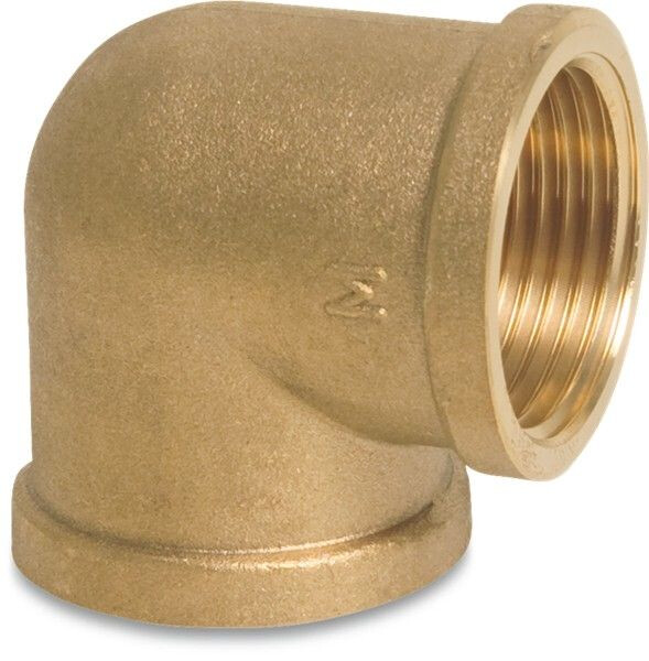 NR. 90 Knie 90° MESSING 1/4" BINNENDRAAD