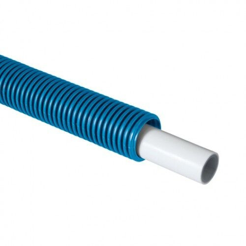 PERT/ALU BUIS 20MM X 2,25MM WIT IN MANTELBUIS BLAUW ROLLENGTE: 75MTR