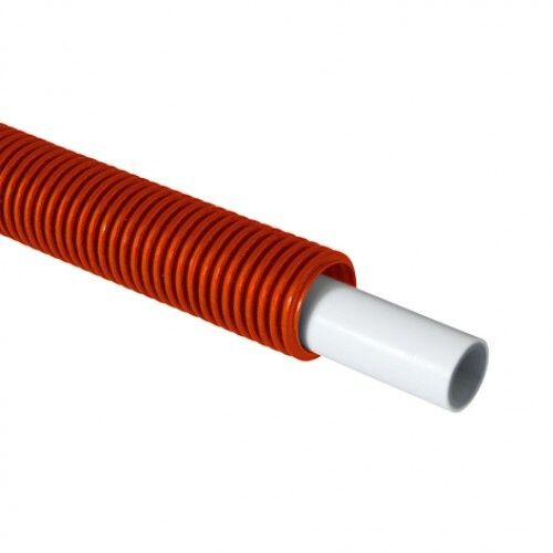PERT/ALU BUIS 20MM X 2,25MM WIT IN MANTELBUIS ROOD ROLLENGTE: 75MTR