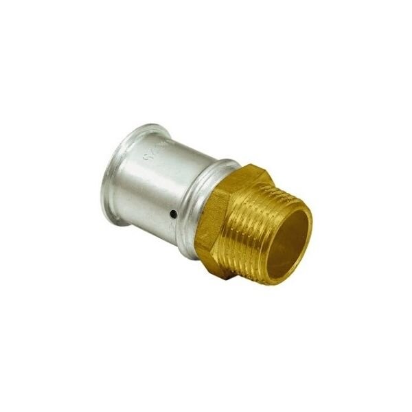 MESSING OVERGANG KOPPELING 25MM X 3/4" BU GESCHIKT VOOR ADAPTER 22MM KOPER