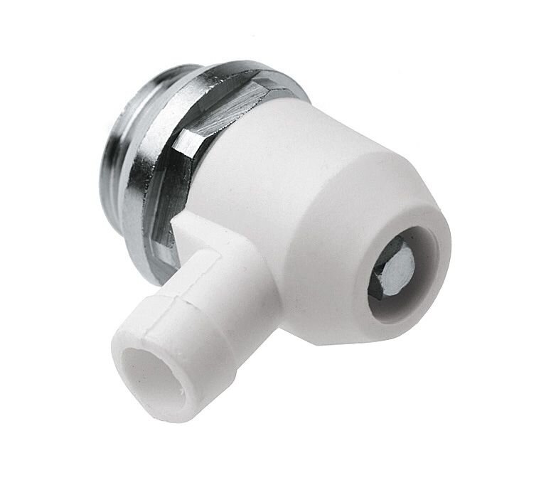 DRAAIBARE AFTAPPER 1/2" + SILICONEN O-RING + GROTE DOORLAAT