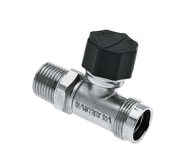GASKOMFOOR- OF AANSLUITKRAAN 1/2" RECHT