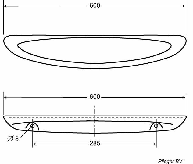 PLANCHET KERAMISCH 60CM WIT