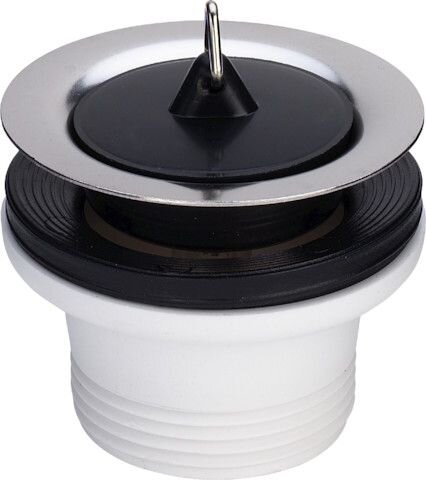 AFVOERPLUG 7432 11/2"X70 RVS BAK