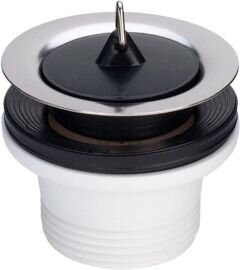 AFVOERPLUG 7432 11/2"X70 RVS BAK