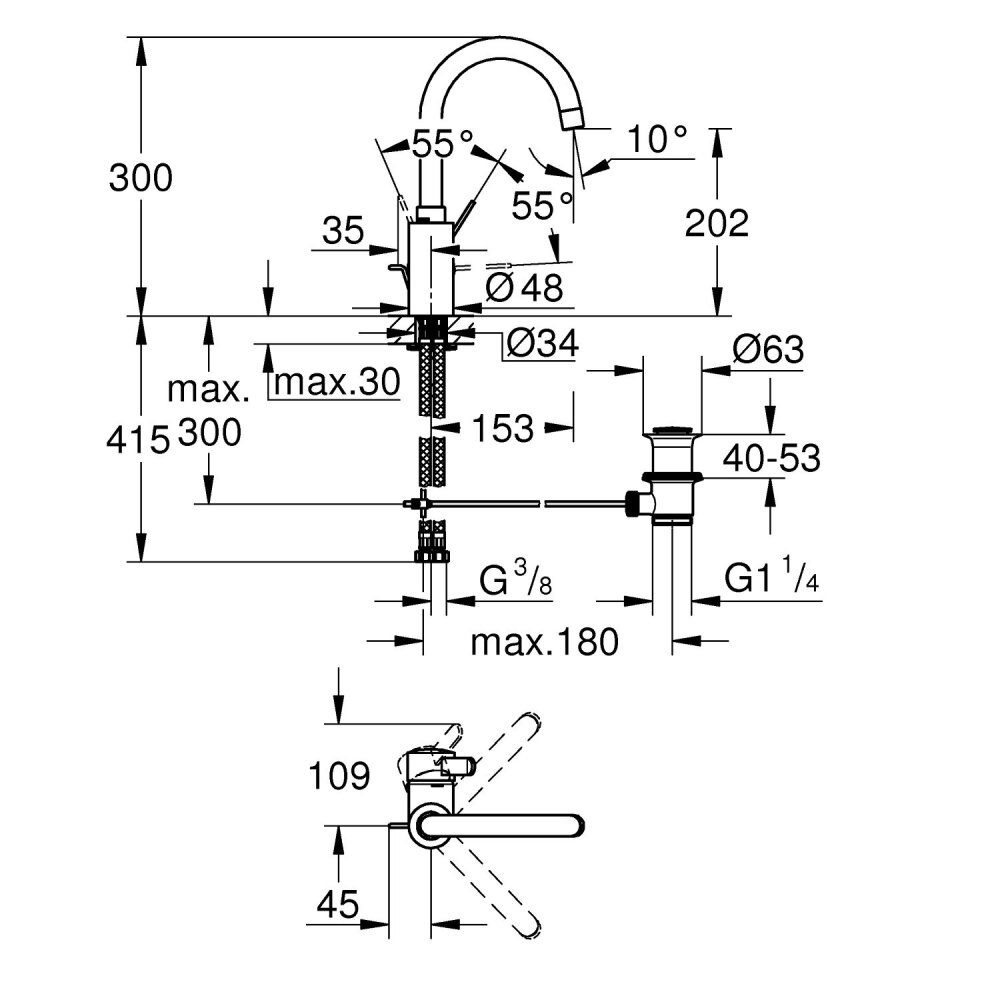 EUROSMART COSMOPOLITAN WASTAFEL-