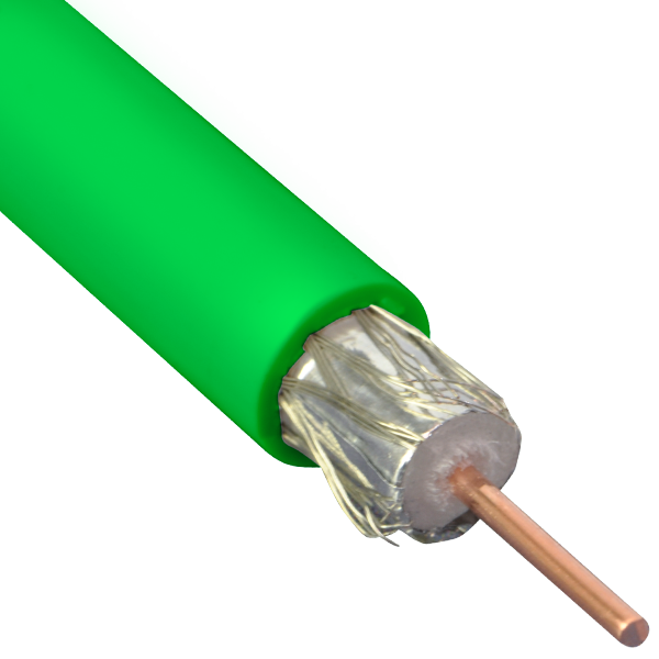 COAXIAALKABEL 75 0HM HF-DICHT GROEN