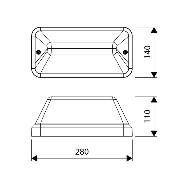 PRO-FIT GEVEL ARMATUUR WIT MW SENSOR