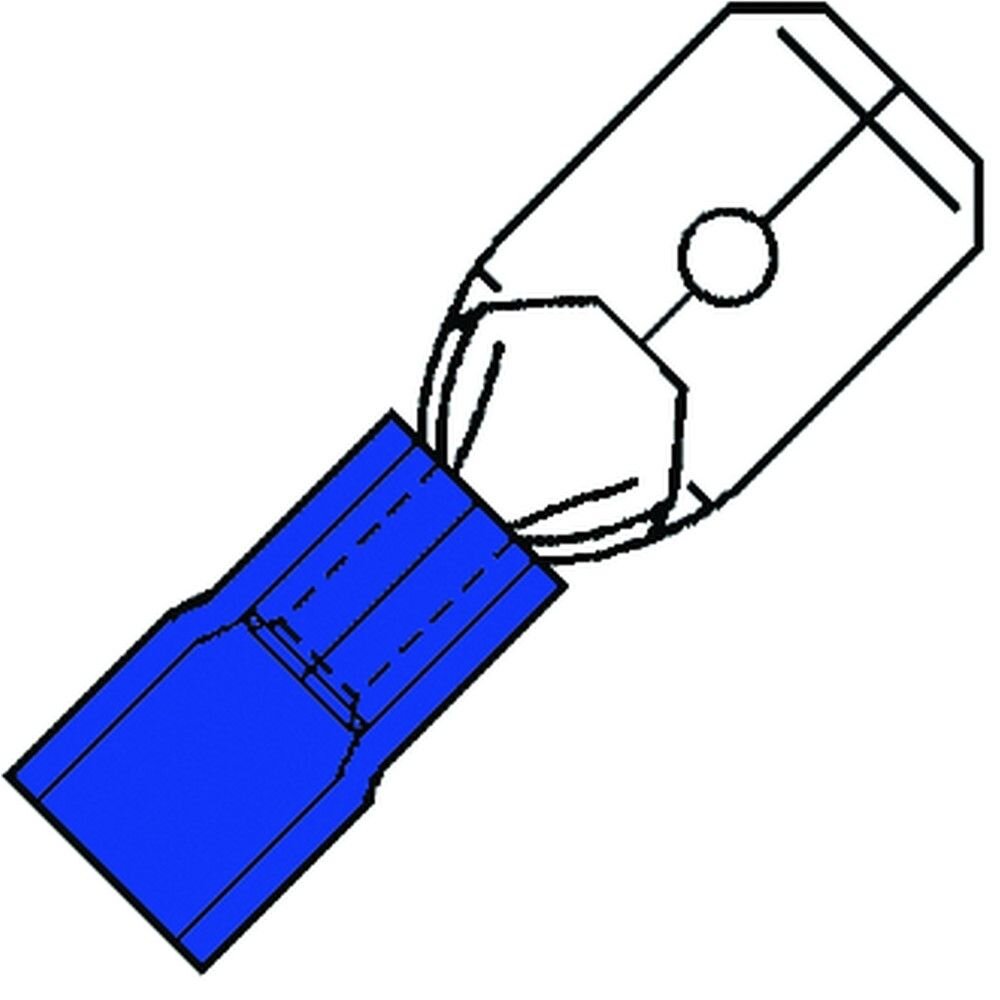VLAKSTEKERS 2.5MM2 SP2507H BLAUW
