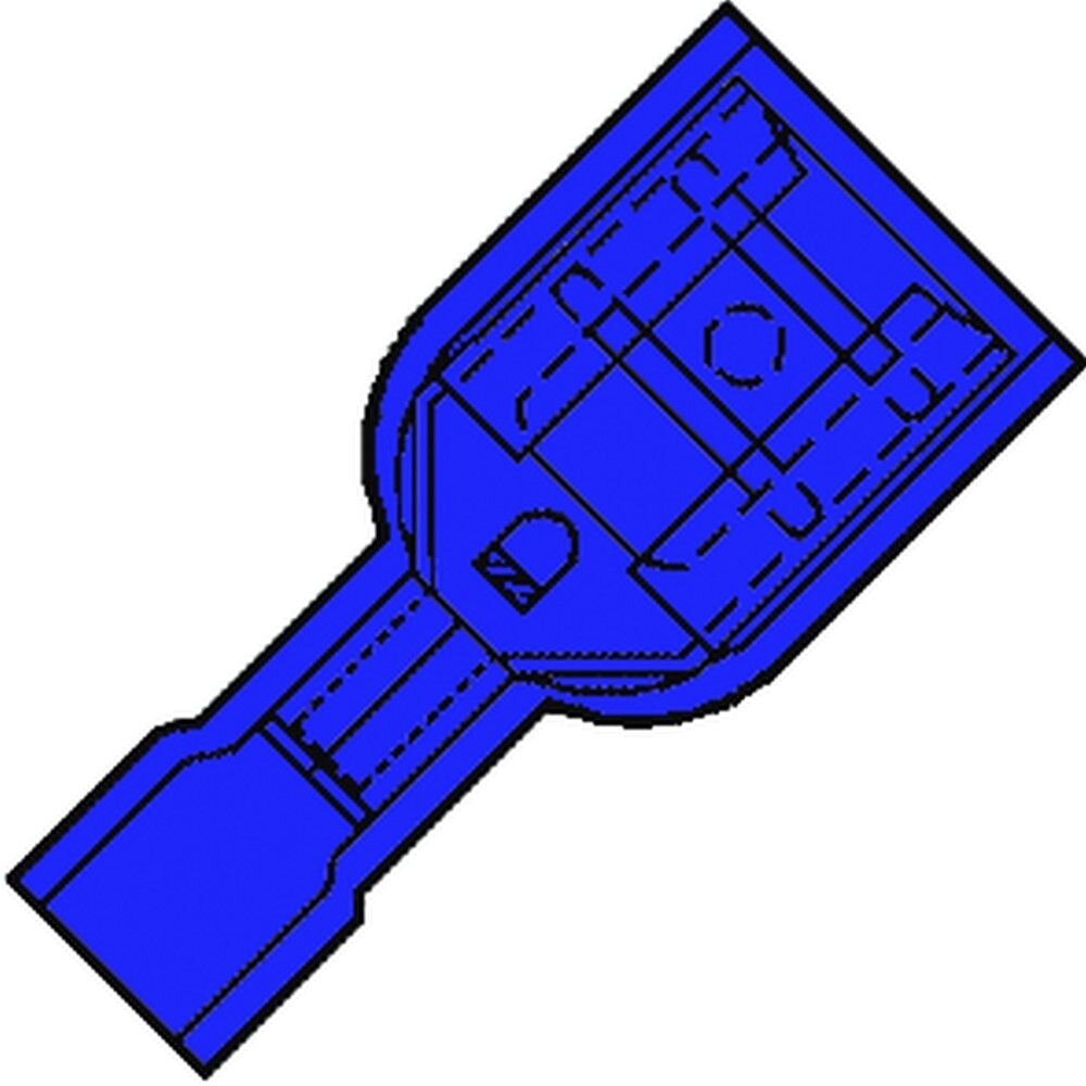 VLAKSTEKERS 2.5MM2 IS2507FL BLAUW ISOL.