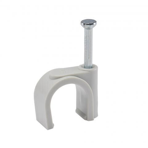 NEWLEC PVC SPIJKERCLIPS ROND WIT 6MM