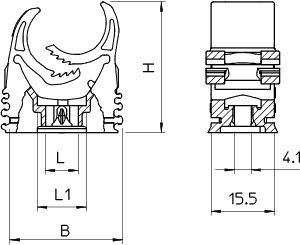 BEVESTIGING ZADEL 15-19MM