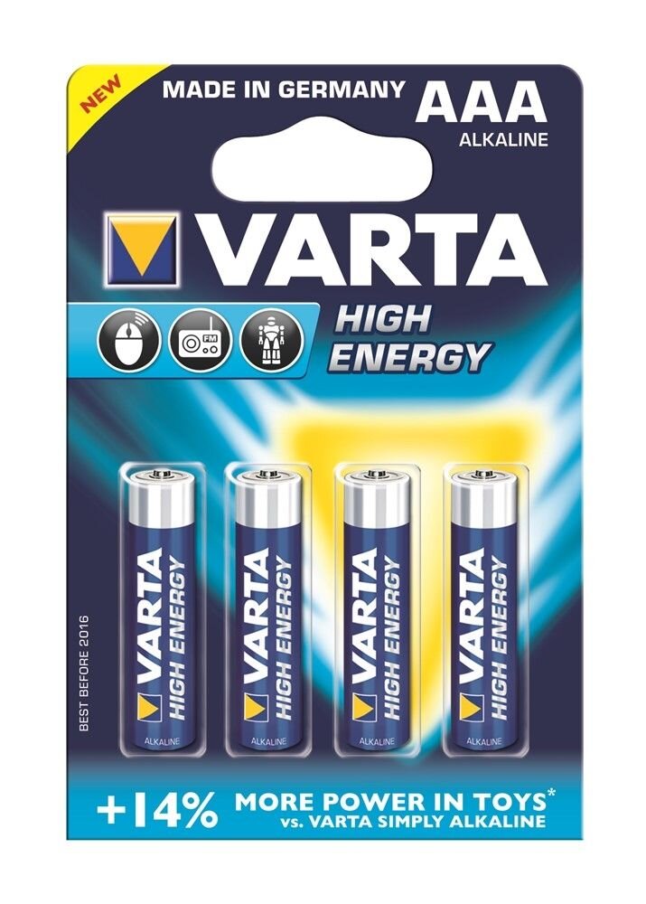 BATTERIJ AAA 1,5VOLT (4 STUKS)