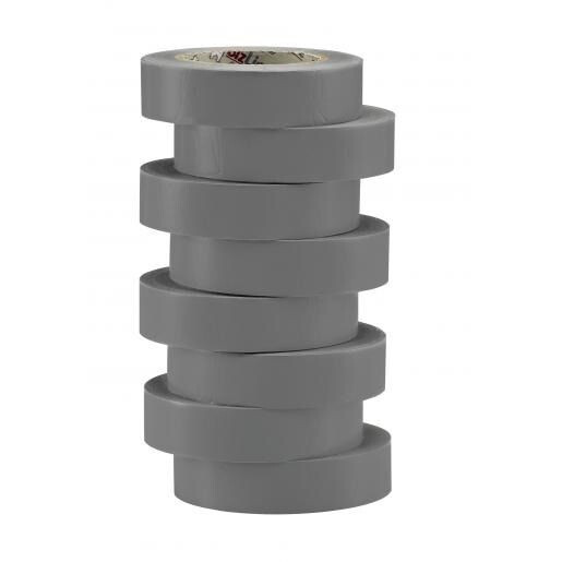 BIZLINE HOOGWAARDIGE VINYLTAPE 15MMX10M GRIJS