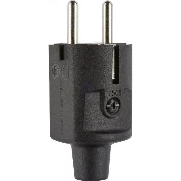 ABL COMPACT STEKKER SCHUKO ZWART IP20