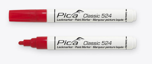 LAKMARKER 2-4MM RONDE TIP ROOD