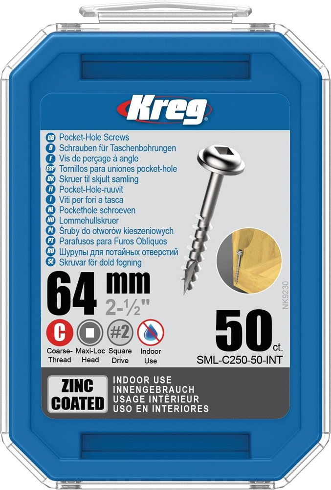 KREG PH SCHROEF 64MM VERZINKT (50ST)