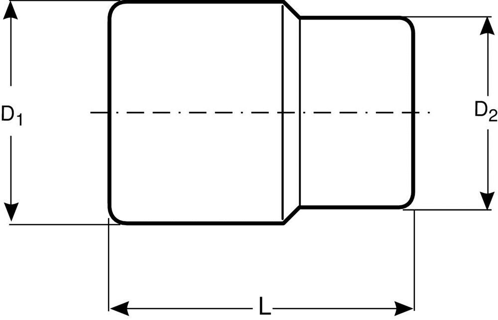 1/2" DOP 9 MM TWAALFKANT