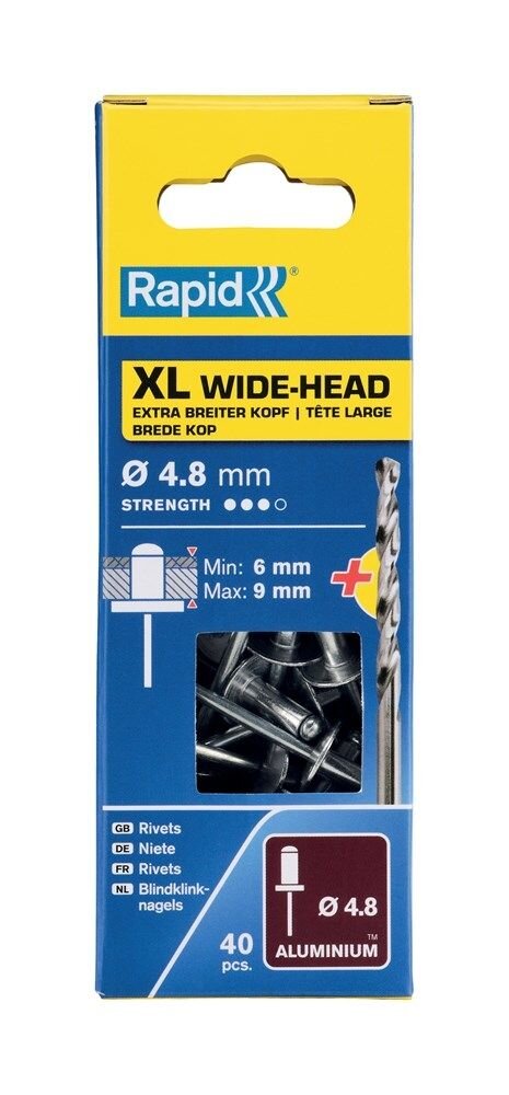 RAPID BLINDKLINKNAGELS XL 4,8X12M 40ST