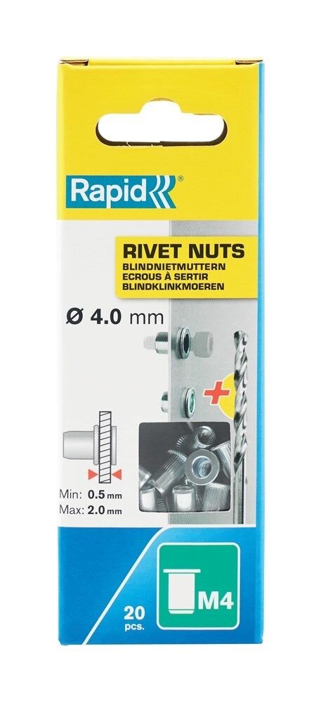 RAPID BLINDKLINKMOEREN M4 INCL BOOR 20ST