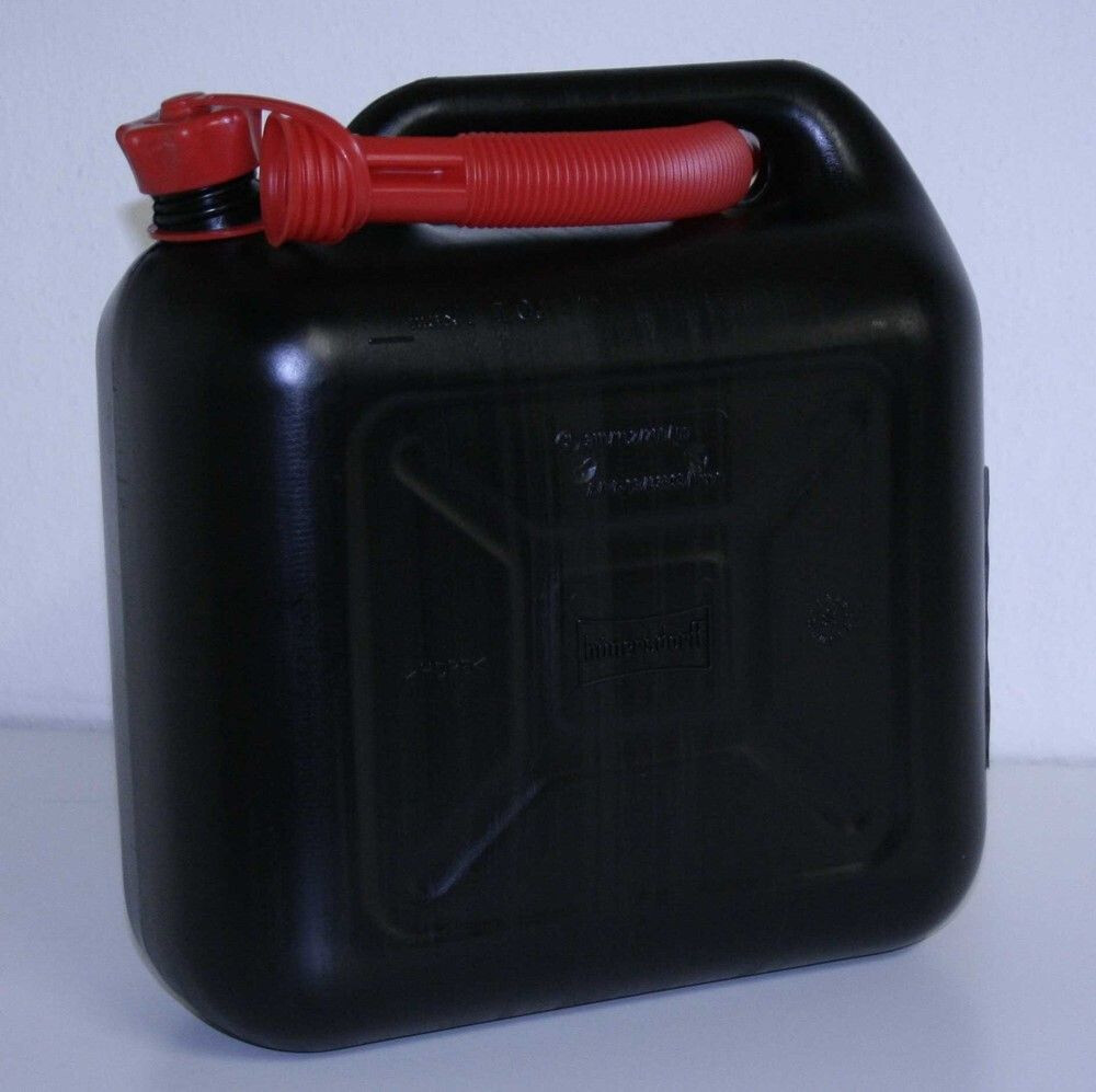 JERRYCAN BENZINE ZWART 10 LTR