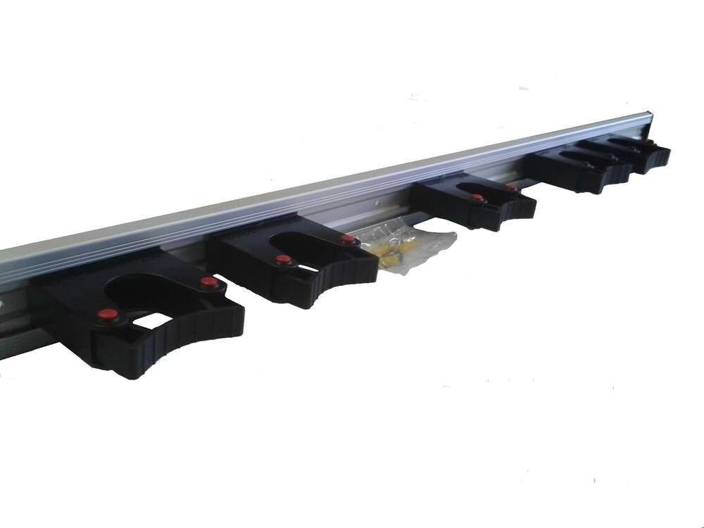 ALUMINIUM RAIL 90CM MET 5 HOUDERS
