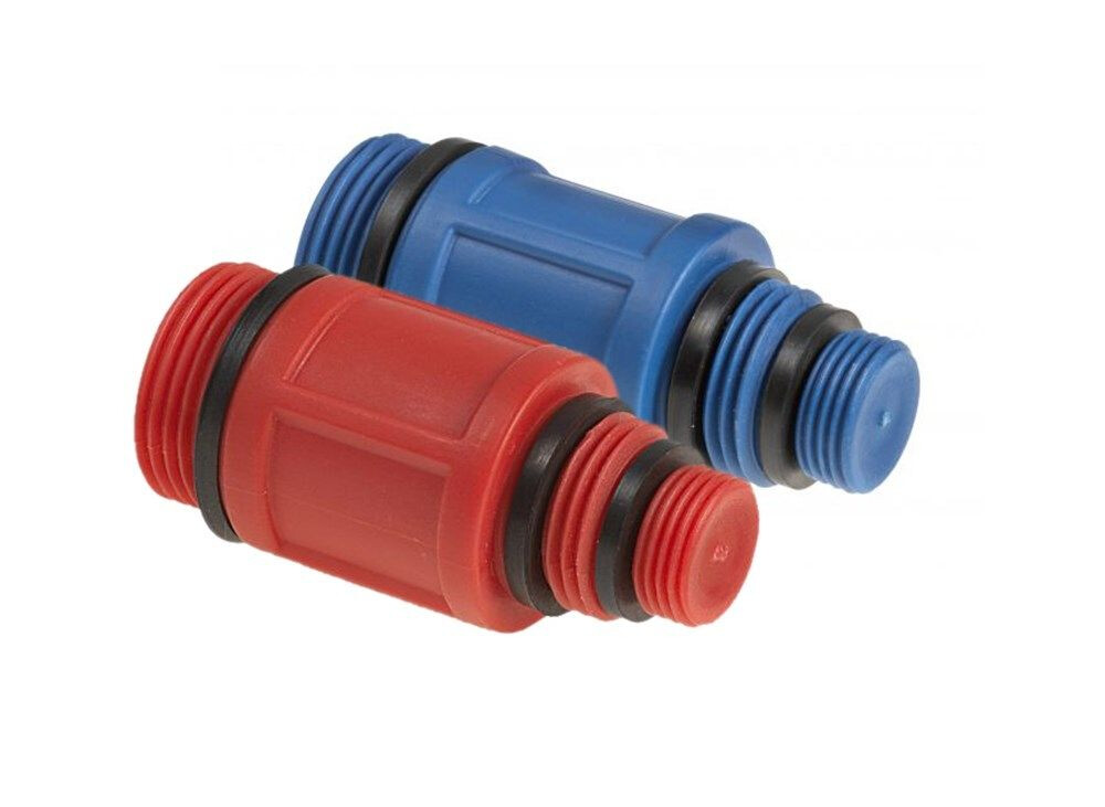 AFSLUITPLUG BLAUW/ROOD 3/8-1/2-3/4