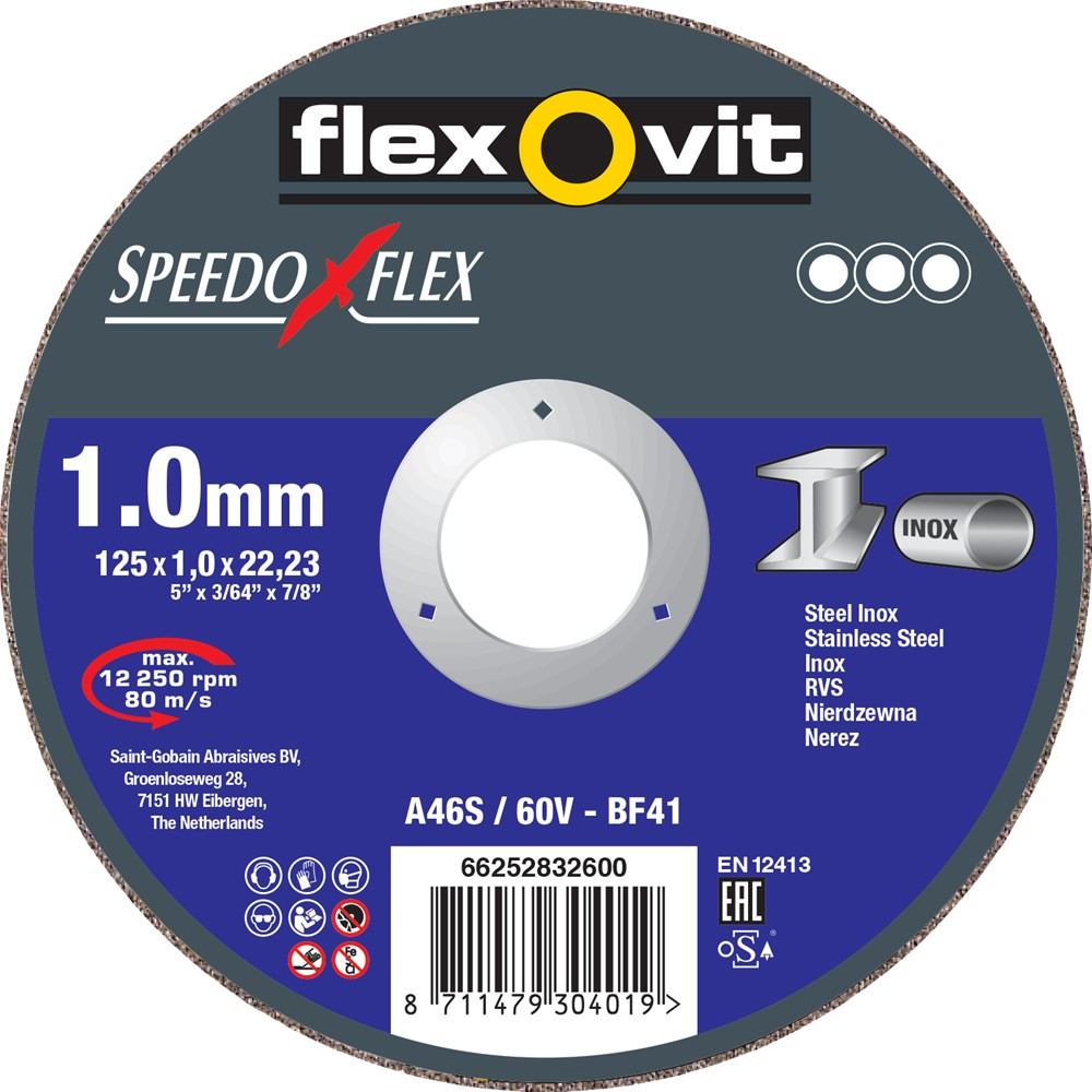 DOORSLIJPSCHIJF VLAK SPEEDOFLEX 115X1,0X22,2MM
